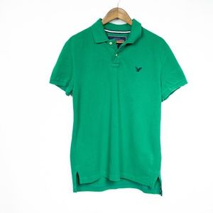 American Eagle Green Polo Shirt Mens Large